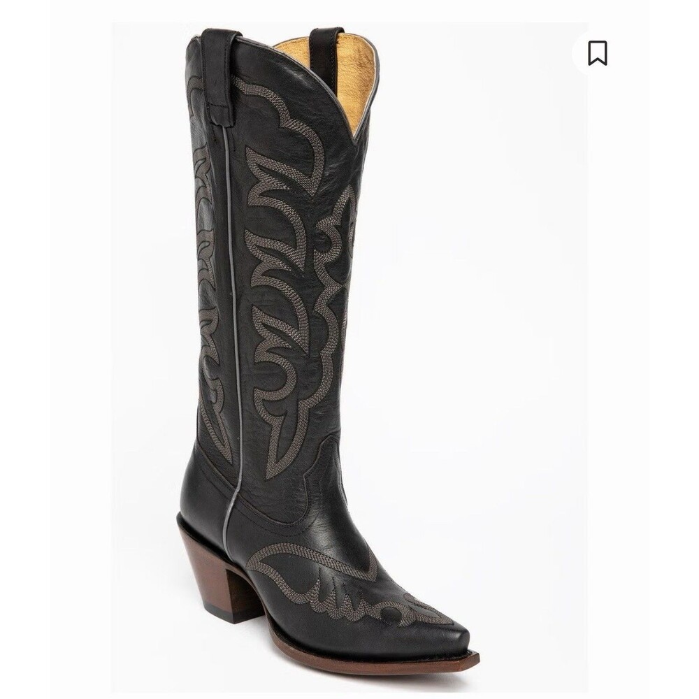 EUC Shyanne Women's High Desert Western Boots Snip Toe Size 9 Black Cowboy